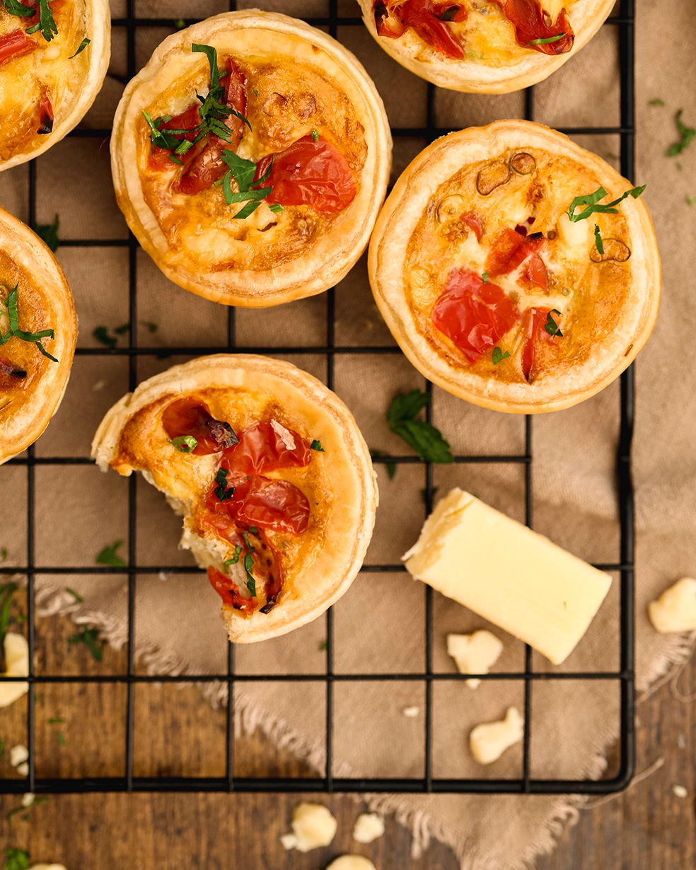 Red Pepper and Cheesy Tomato Tarts