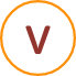V in circle