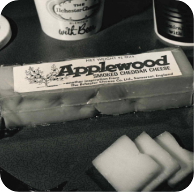 Applewood smoked cheddar cheese